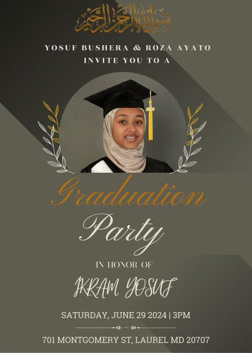 🎓 Announcing the Graduation of Ikram Yosuf, Class of 2024! 🎓 🎉
