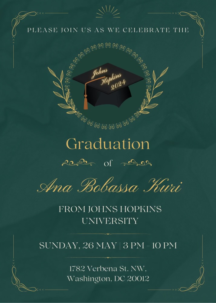 🎓 Announcing the Graduation of Ana Bobassa Kuri, Class of 2024! 🎓 🎉